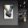 Wallity OGLS-8079 Pintura Decorativa de Vidrio Templado Multicolor 46 x 72 cm